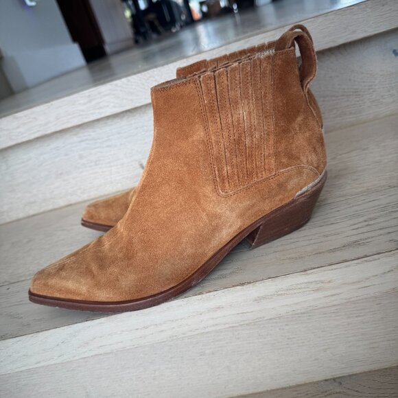 rag & bone Westin Pointed-Toe Suede Low-Heel Booties 38.5 - Picture 3 of 13